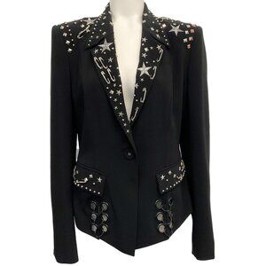 Sass & Bide Black Embellished Metal As Anything Jacket